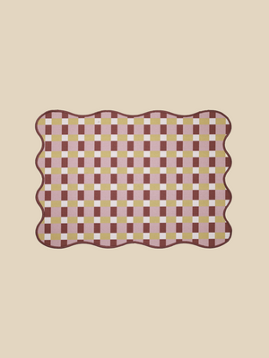 Varasi Checkered Print Table Placemats, Set of 6