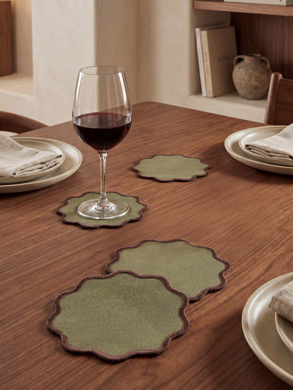 Jude Merrow-Edge Coasters, Set of 6