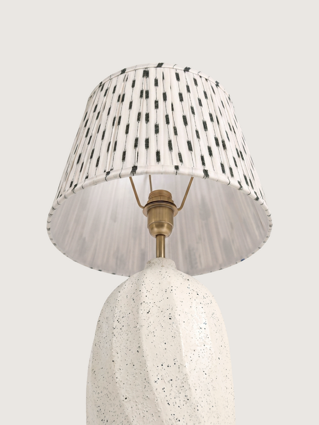 Fehd Cotton Lampshade with Luma Paper Mache Base