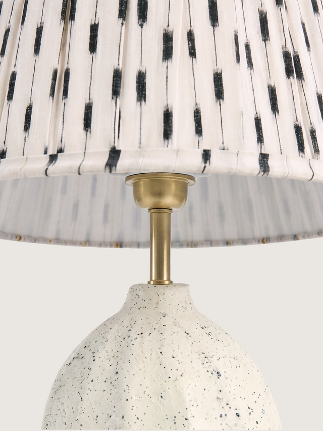 Fehd Cotton Lampshade with Luma Paper Mache Base