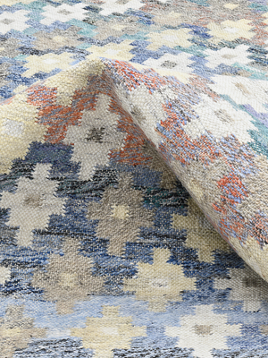 Octavia Hand-woven PET Kilim Rug - Grey