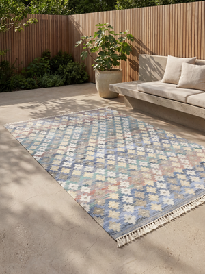 Octavia Hand-woven PET Kilim Rug - Grey
