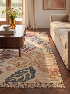 Fiore Hand-woven Jute Kilim Rug - Multi