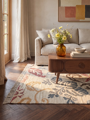 Fiore Hand-woven Jute Kilim Rug - Multi