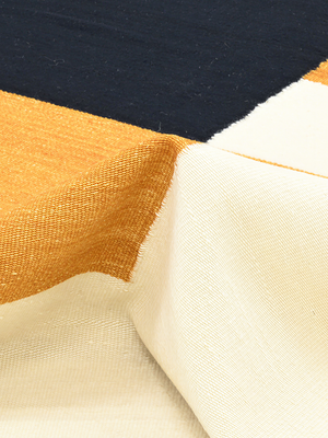 Gillian Wool & Cotton Kilim Abstract Rug - Yellow
