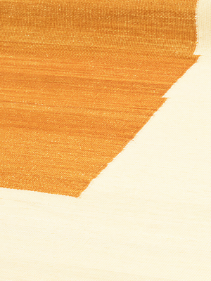Gillian Wool & Cotton Kilim Abstract Rug - Yellow
