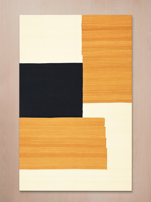 Gillian Wool & Cotton Kilim Abstract Rug - Yellow
