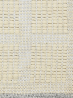 Zahaan Hand-woven Wool Geometric Rug - Cream