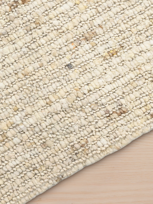 Inaya Hand-woven Wool Rug - Beige
