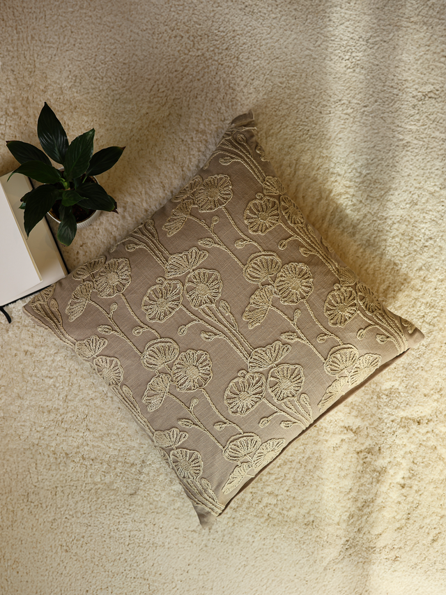 Aster Cotton Floral Cushion