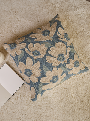 Salvia Cotton Floral Cushion