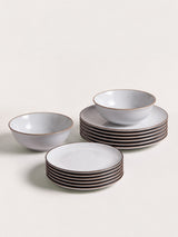 Isolde White Porcelain Dinner Set