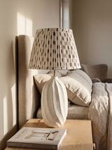 Fehd Cotton Lampshade with Luma Paper Mache Base