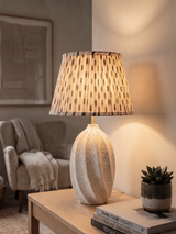 Fehd Cotton Lampshade with Luma Paper Mache Base
