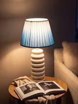 Saskia Silk Ombre Lampshade with Sora Paper Mache Base