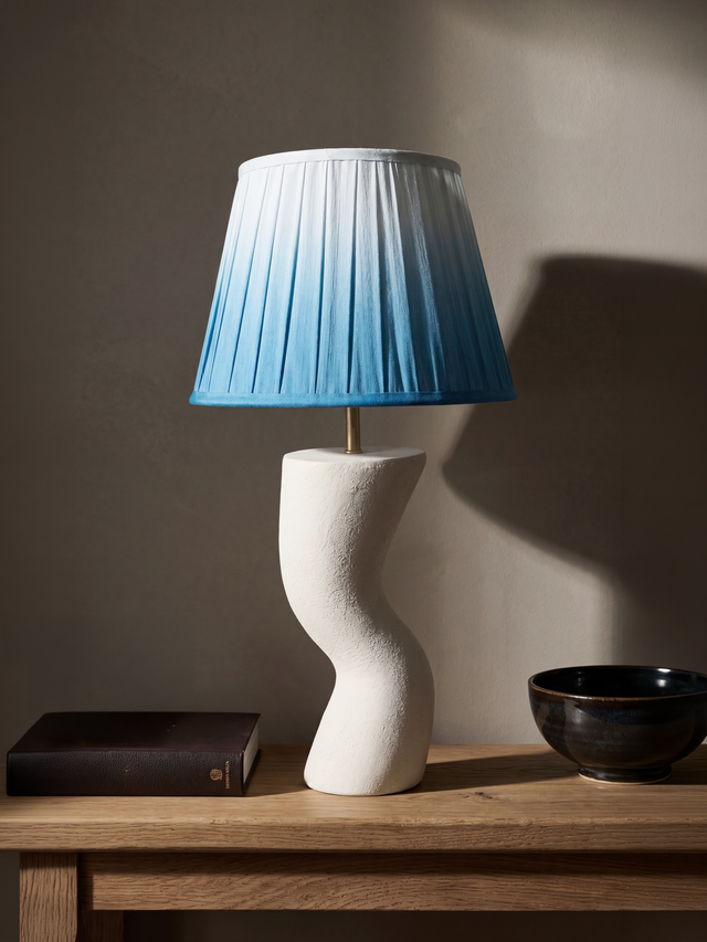 Saskia Silk Ombre Lampshade with Miru Paper Mache Base