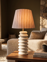 Baker Silk Lampshade with Paper Mache Base