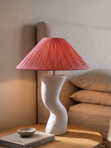 Charlotte Raffia Lampshade with Miru Paper Mache Base
