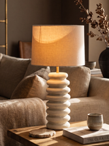 Becky Cotton Lampshade with Sora Paper Mache Base