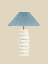 Luisa Raffia Lampshade with Sora Paper Mache Sculptural Lamp Base