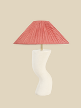 Charlotte Raffia Lampshade with Miru Paper Mache Sculptural Lamp Base