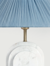 Luisa Raffia Lampshade with Geometric Marble Base
