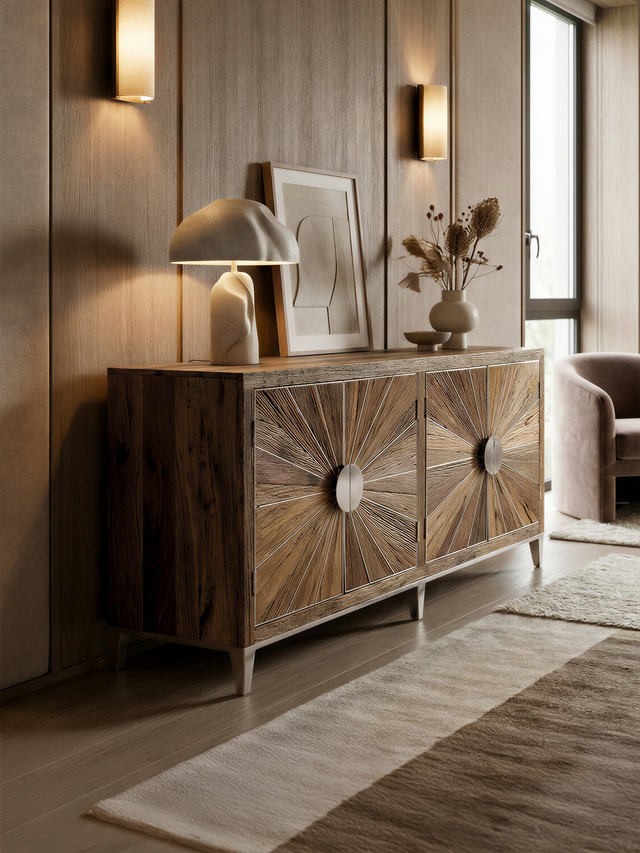 Nirvana Four Door Reclaimed Wood Cabinet