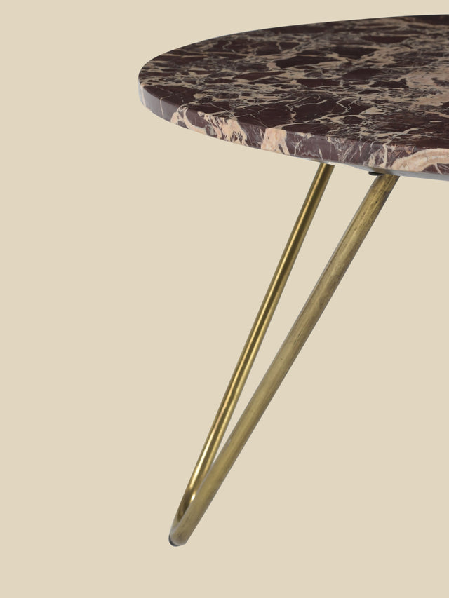 Edwin Marble Coffee Table - Gold Base