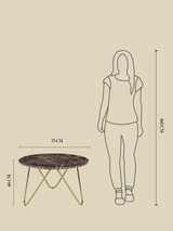 Edwin Marble Coffee Table - Gold Base