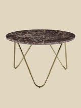 Edwin Marble Coffee Table - Gold Base