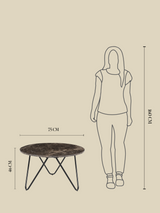 Aiden Marble Coffee Table - Black Base