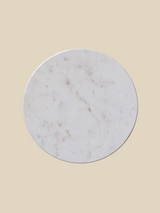 Denis White Marble Side Table