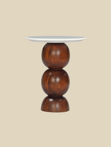 Denis White Marble Side Table