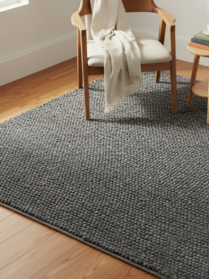 Orion Hand-woven Wool Rug - Grey