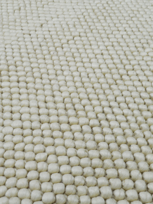 Seren Hand-woven Wool Rug - Cream