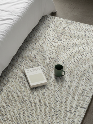 Elara Hand-woven Wool Rug - Grey
