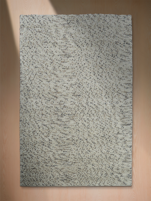 Elara Hand-woven Wool Rug - Grey