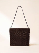 Baker Woven Leather Pochette - Walnut