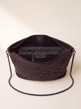 Baker Woven Leather Pochette - Walnut