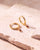 Demi Garnet Double Hoop Earrings - 18k Gold Vermeil