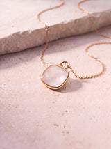 Luma Rose Quartz Pendant - 18k Gold Vermeil