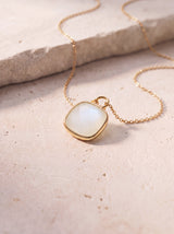 Luma Rainbow Moonstone Pendant - 18k Gold Vermeil