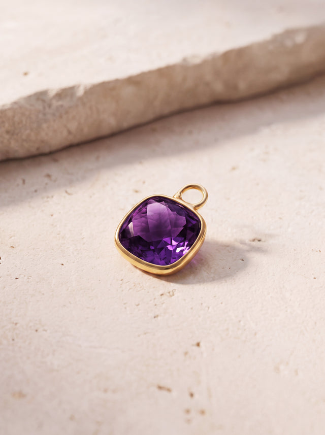 Luma African Amethyst Pendant - 18k Gold Vermeil