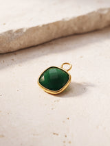 Luma Green Onyx Pendant - 18k Gold Vermeil