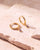 Demi African Amethyst Double Hoop Earrings - 18k Gold Vermeil