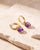Chand African Amethyst Hoop Earrings - 18k Gold Vermeil
