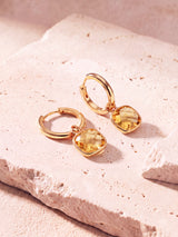 Chand Citrine Hoop Earrings - 18k Gold Vermeil