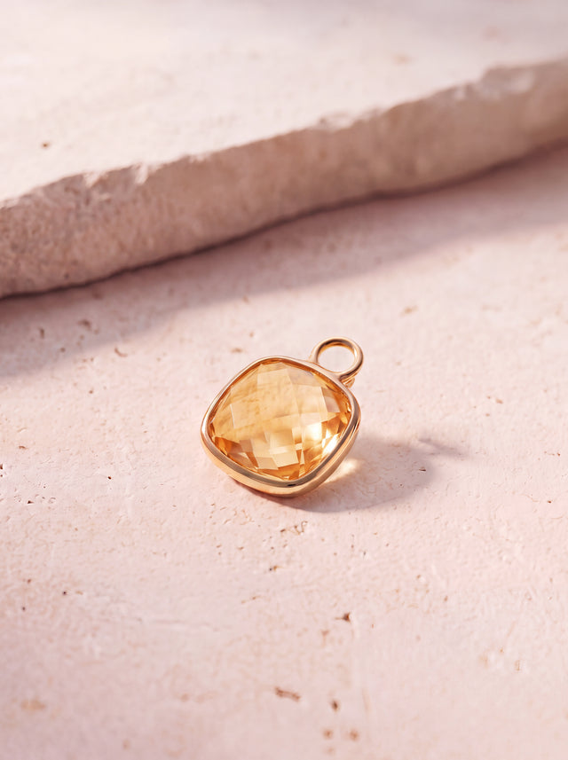 Luma Citrine Pendant - 18k Gold Vermeil