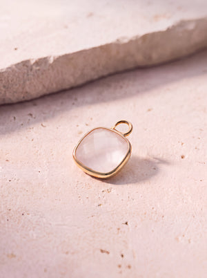 Luma Rose Quartz Pendant - 18k Gold Vermeil