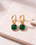 Chand Green Onyx Hoop Earrings - 18k Gold Vermeil